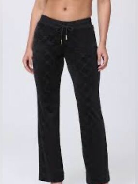 Vintage Juicy Couture Embossed Velour Track Pants size S rare, Y2K fashion, 2000